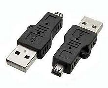 Переходник USB A штекер - mini USB штекер (4pin) (Разъем usb USB AM/MINI4P) 86317