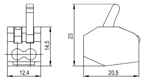 Тип : строительно-монтажная зажимная клемма
Количество клемм : 2
AWG 28-12
Сечение провода : 0,75...4,0 мм2
Номинальное напряжение : (AC) 250 В
Номинальный ток : 24 А
Сопротивление изоляции, не менее : 500 (при Uисп.dc=500 В) МОм
Максимальное напряжение : 2000 (AC)/ 500(DC) В
Материал : корпус - пластик PA-66 (UL94V-0) ; пружина - нерж. сталь 0,4 мм
Усилие : прижима - 8...10 кг
Диапазон рабочих температур : -40...+105 °С
Высота : 14,5 мм
Ширина : 12,4 мм
Глубина : 20,5 мм фото 3 Соединитель проводов зажим 4,0 кв.мм 2-х контактный WAGO Cu Клеммник 222-412 фото 3